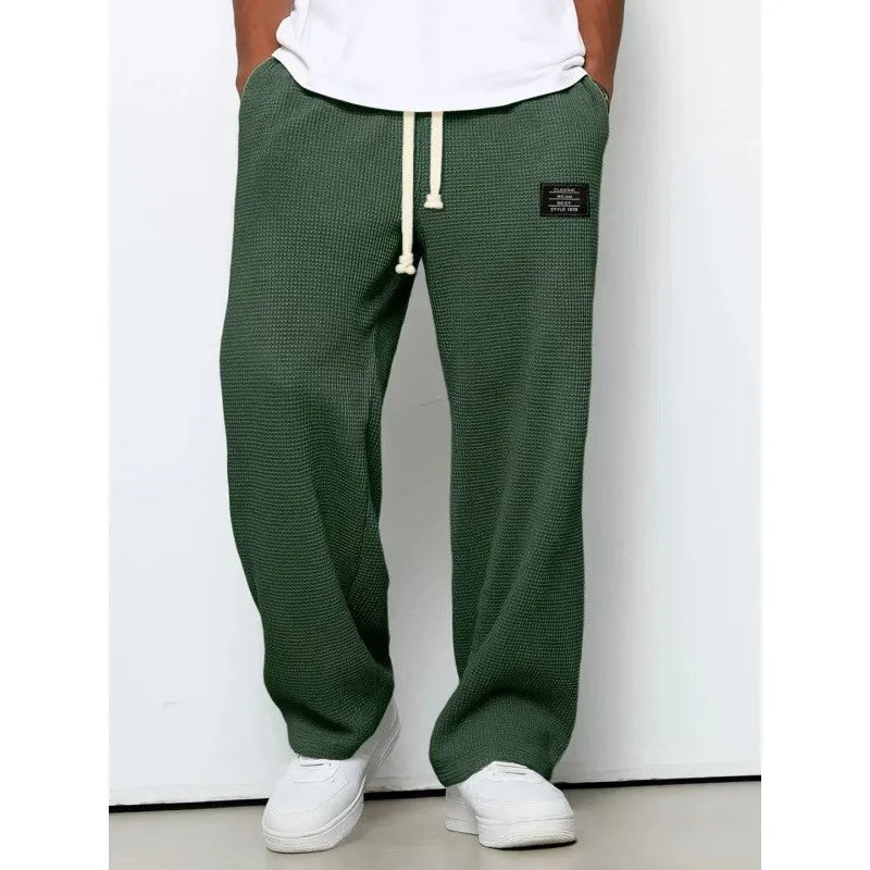 2024 New Running Mens Sweatpants Straight Fit Joggers for Sports and Streetwear Loose Oversized Drawstring Long Pants Men Pants