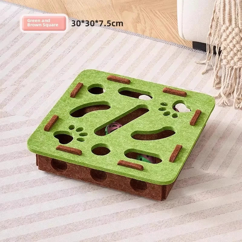Felt Puzzle Box Cat Exercise Toy