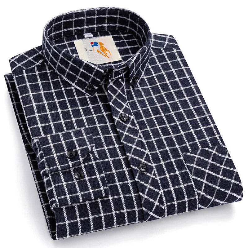 Classic Cotton Plaid Casual Shirt