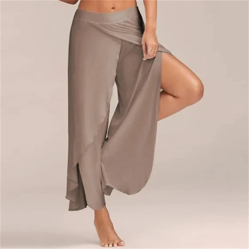 Women's Pants Sexy Crossover Sexy Wide-legged Yoga Pants