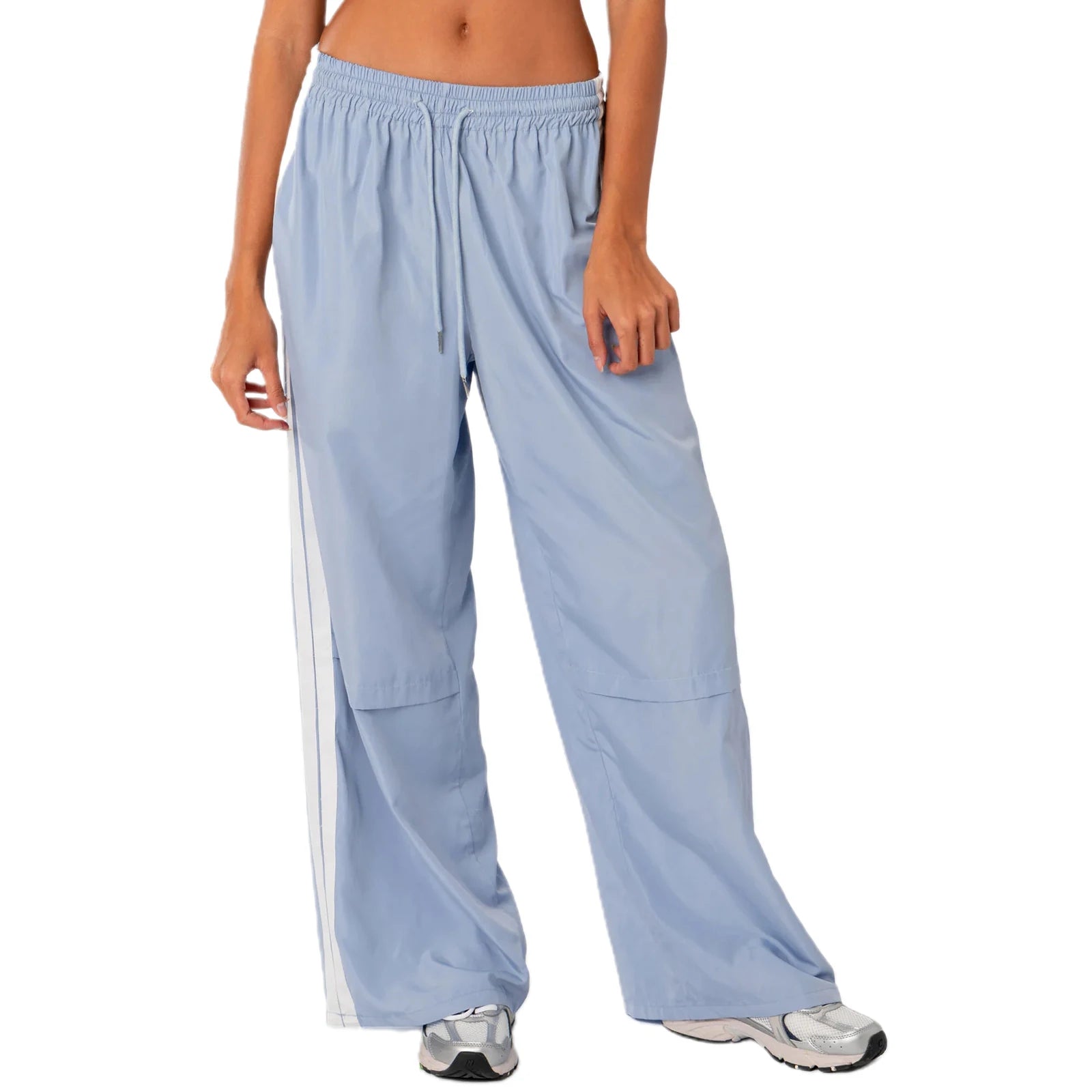 Striped Drawstring Casual Cargo Pants