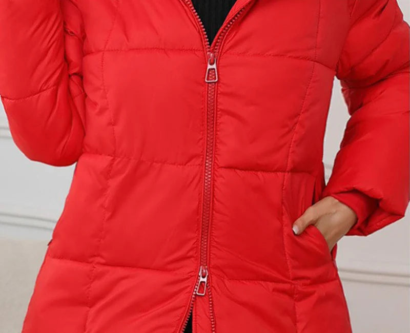 Hooded Quilted Winter Long Parka