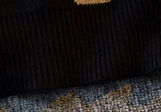 Graphic Knit Crew Pullover Sweater