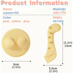 Pet Accessories Multifunctional Pet Dog Spoon Can Opener Wet Food Mixing Spoon Silicone Cat Can Sealing Cover Food Storage