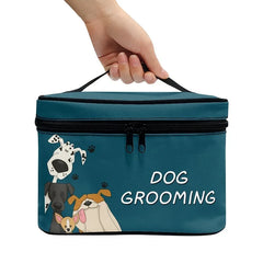 Zipper Pet Grooming Storage Bag, Portable Waterproof Dog Cat Accessory Box for Home Travel, Multifunctional Organizer for Pet Gr
