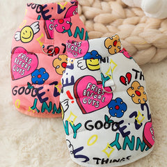 Windproof Graffiti Print Dog Vest