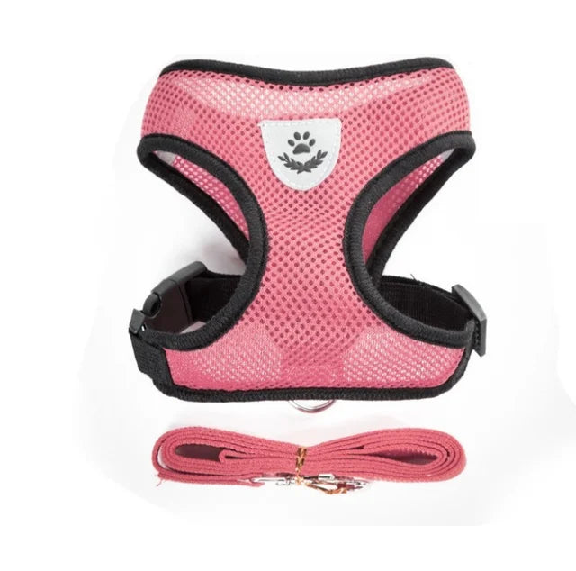 Breathable Mesh Vest Lead Leash