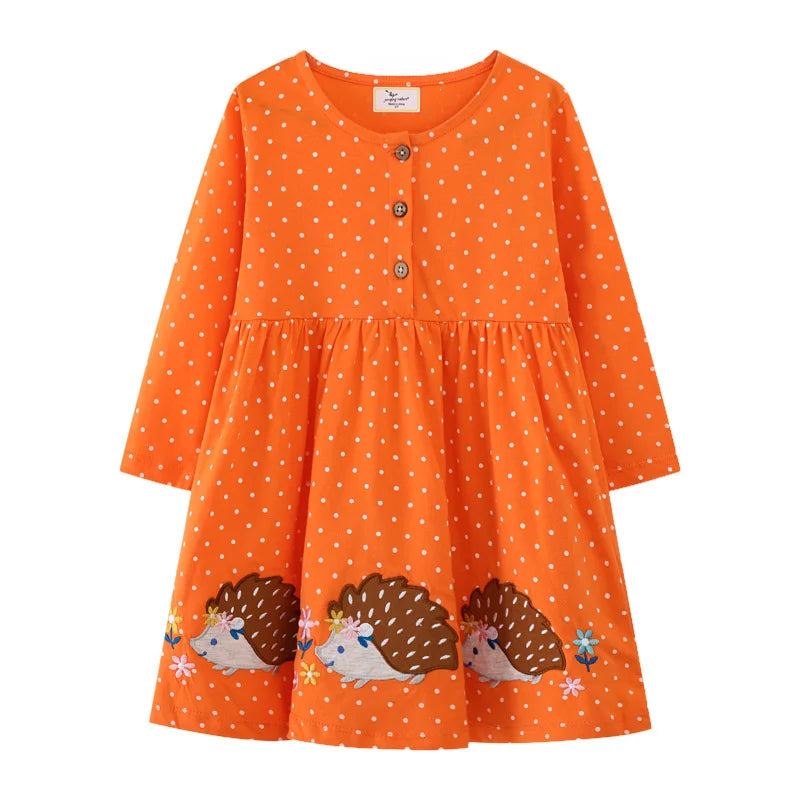 Dancing Animal Polka Girls Dress