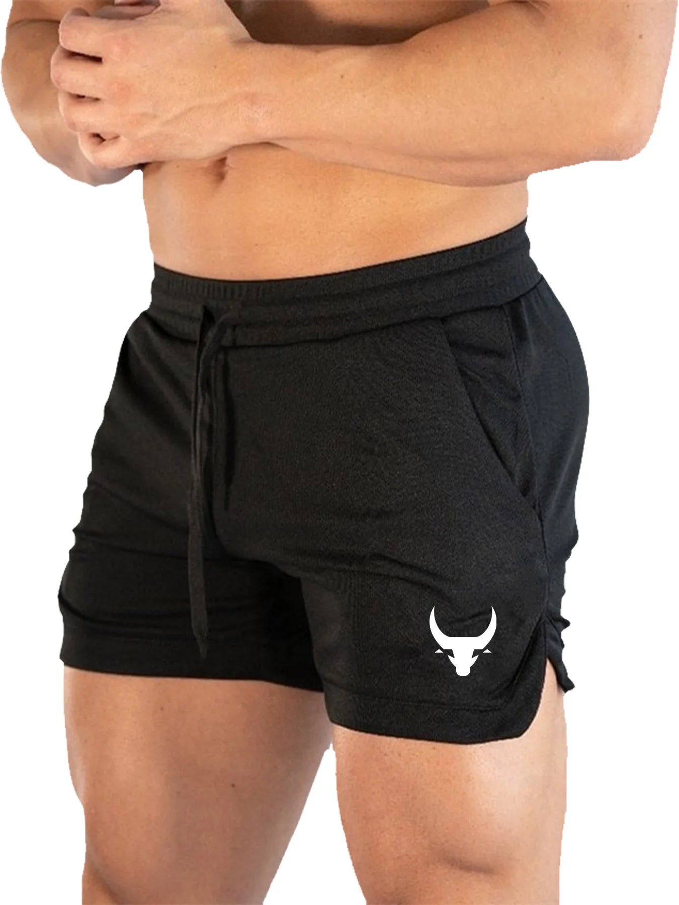 Men's Geometric Pattern Basketball Shorts with Mid Waist Micro Elastic Quick Drying Breathable Sports Pants for Running  Fitness