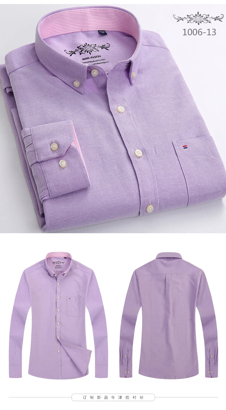 Slim Striped Office Shirt Men