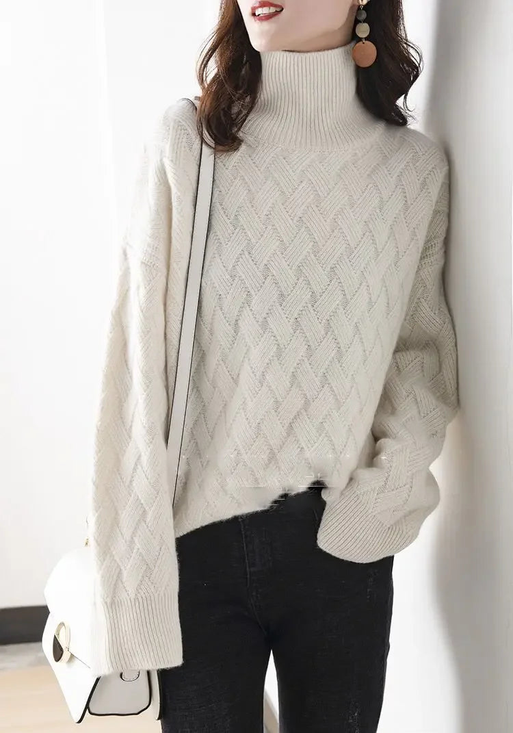 Oversized Turtleneck Winter Knit Sweater
