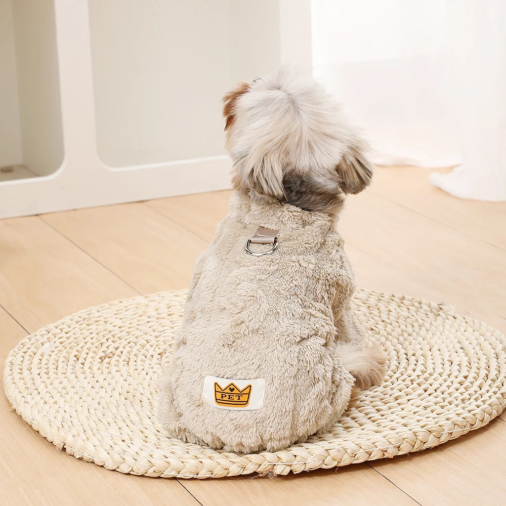 Pet Dog Clothes Cozy Soft Fleece Puppy Cat Jumpsuit For Small Medium Dogs Cats Winter Warm Clothes With Elasicity Yorkshire Pug