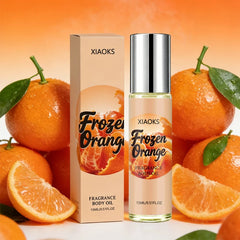 Women's orange-scented roll-on perfume, elegant citrus fragrance, light and natural scent, uniquely refreshing, increases the likelihood of attracting attention from the opposite sex. Selected perfume ingredients, alcohol-fre