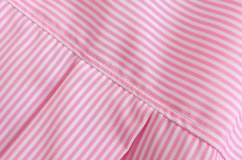 Striped Loose Casual Shirt Women