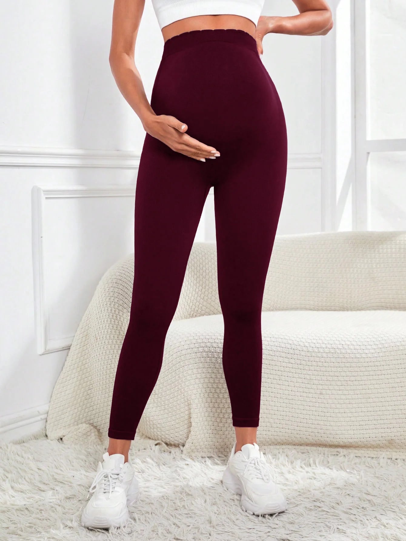 Maternity Leggings Over TheBelly Buttery Soft Pregnancy Workout Pants High Waisted Maternity Activewear for Women