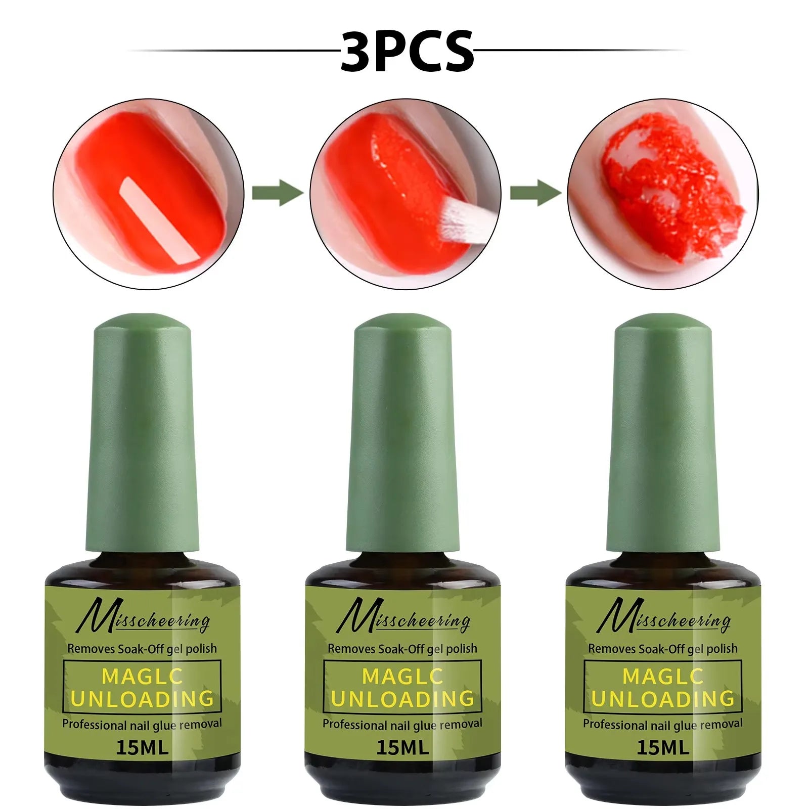 1/2pcs/Set Nail Magic Remover With Remover Tool Quickly & Easily Remove Gel Nail Polish And Poly Nail Gel Without Harming Nails