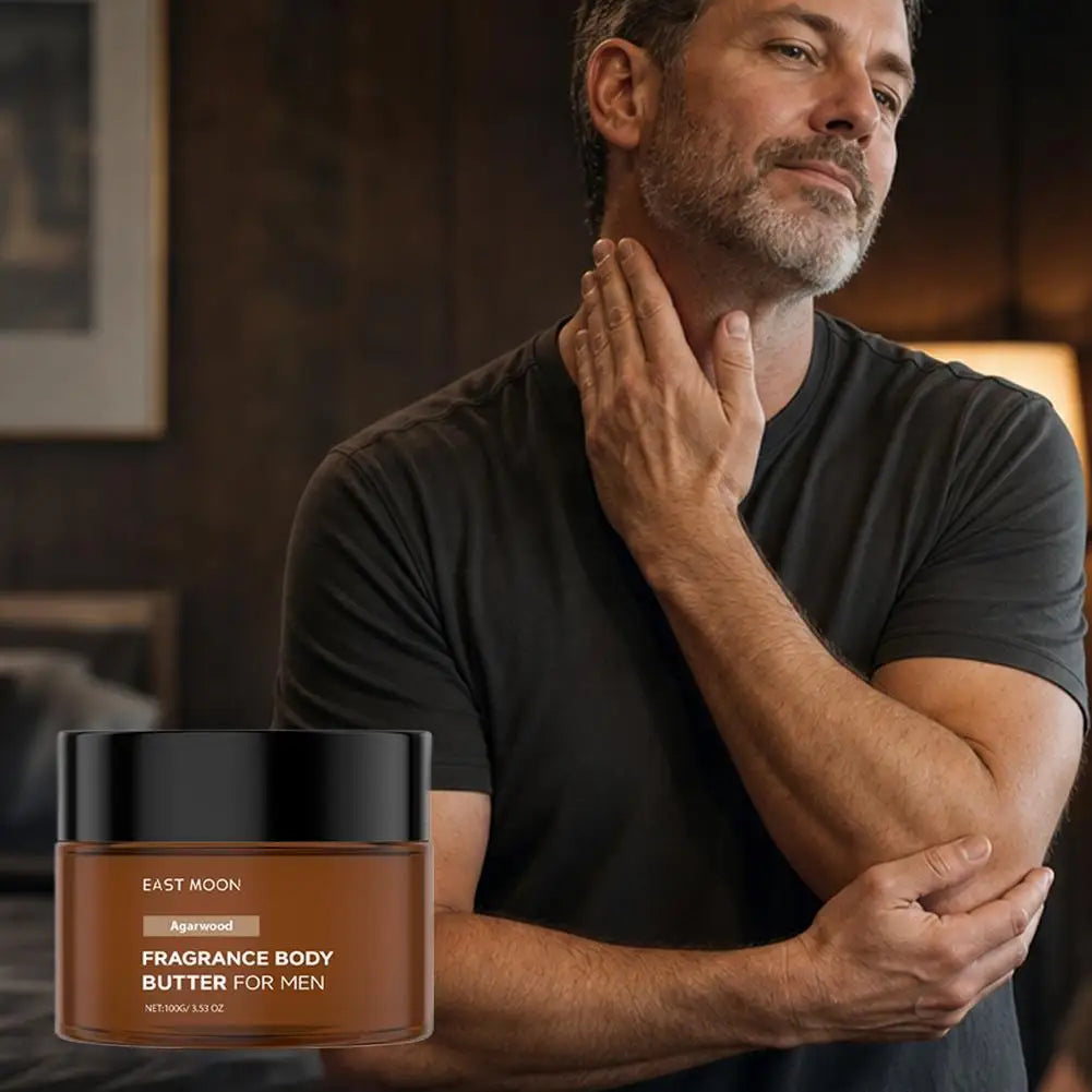 100g Refreshing Men Gentle Care Dry Skin Deep Nourishing Cream Cologne Scent Body Lotion Agarwood Fragrance Body Butter For Men