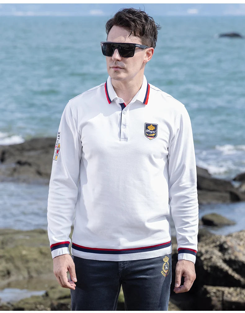 Thick Cotton Embroidered Polo Shirt