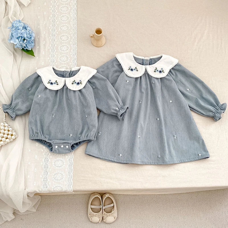 Floral Ruffle Baby Girl Romper
