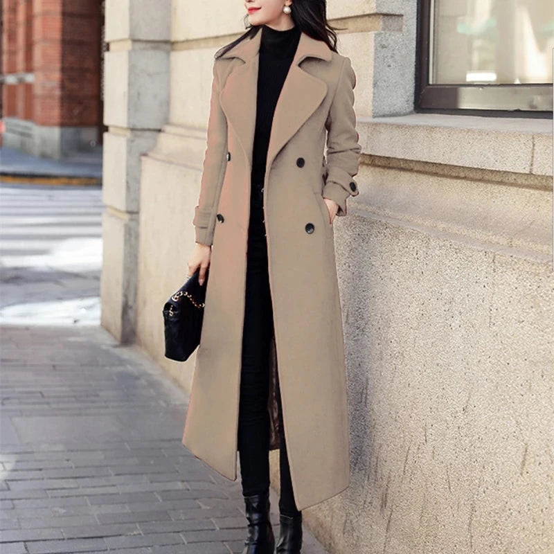 Korean Long Wool Winter Coat