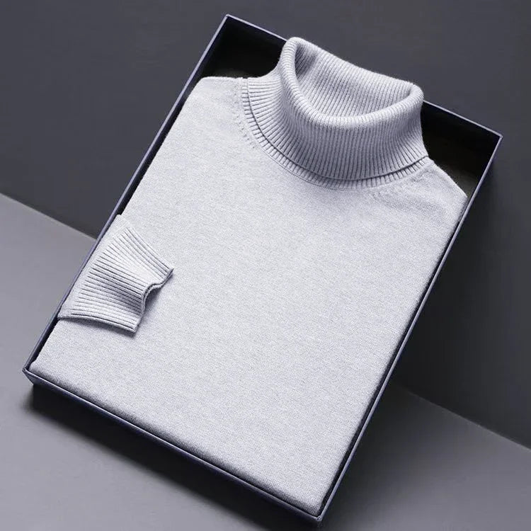 Minimal Turtleneck Knit Pullover