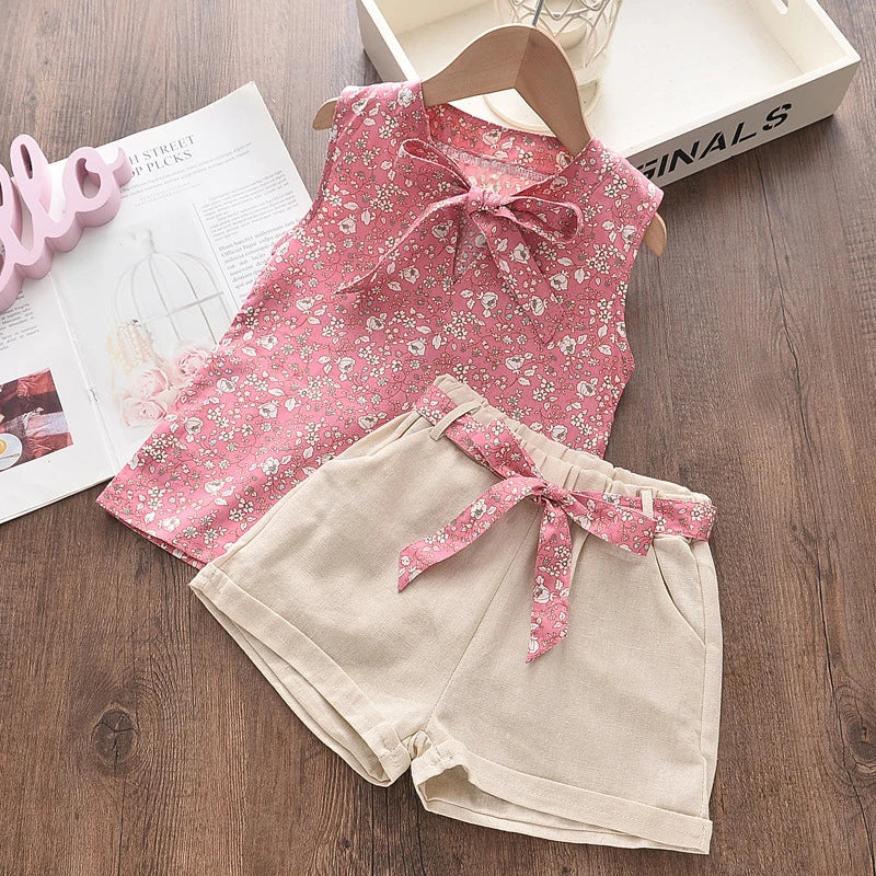 Sunny Sleeveless Baby Girl Set