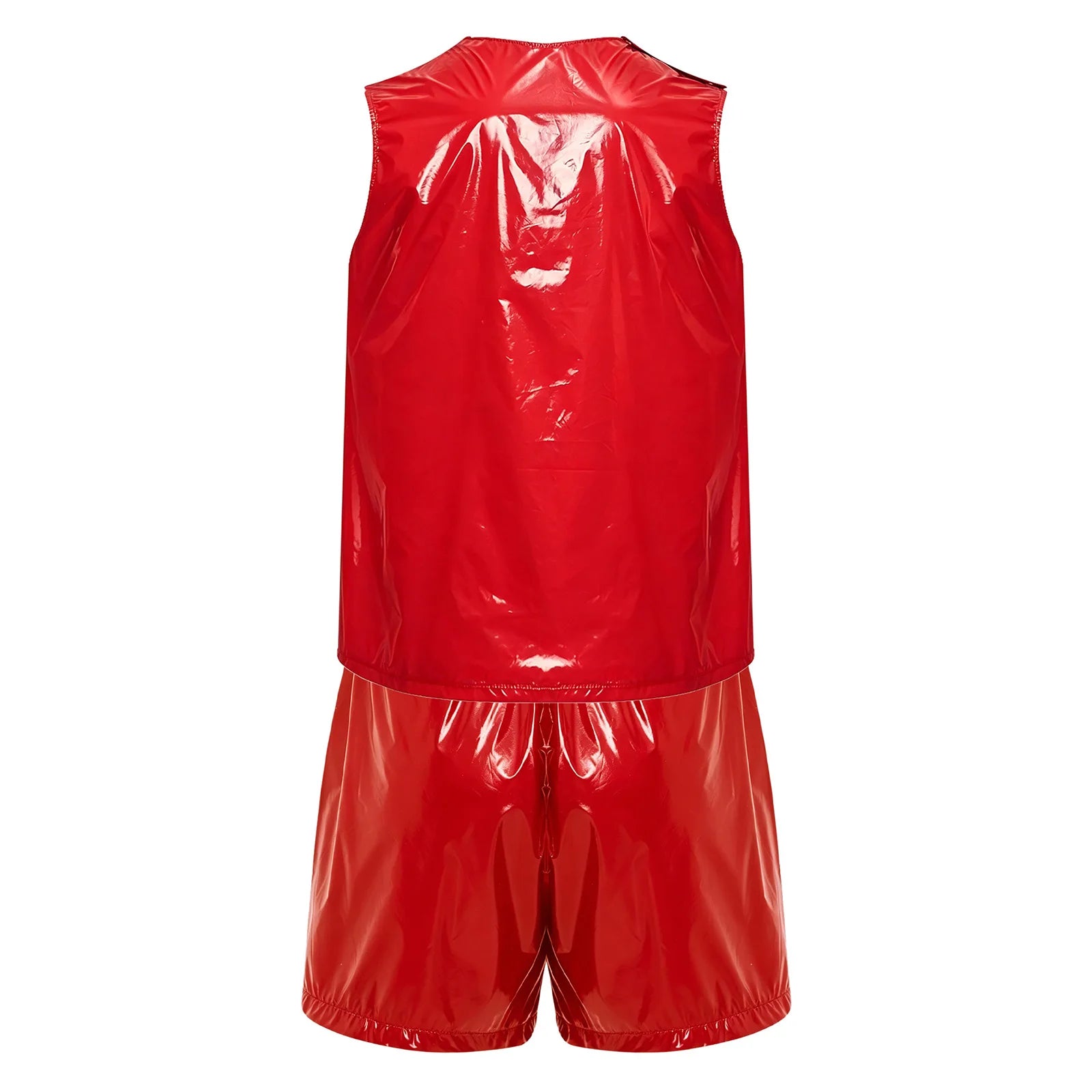 Mens Special Needs Waterproof Sweat Tracksuit Tank Tops And Sides Buttons Boxer Shorts Two Pieces Outfit Adaptive Clothing
