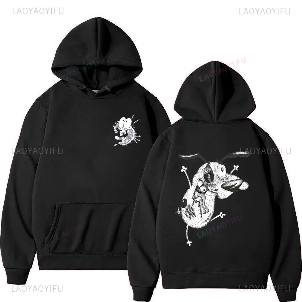 Vintage Cartoon Drop Shoulder Hoodie