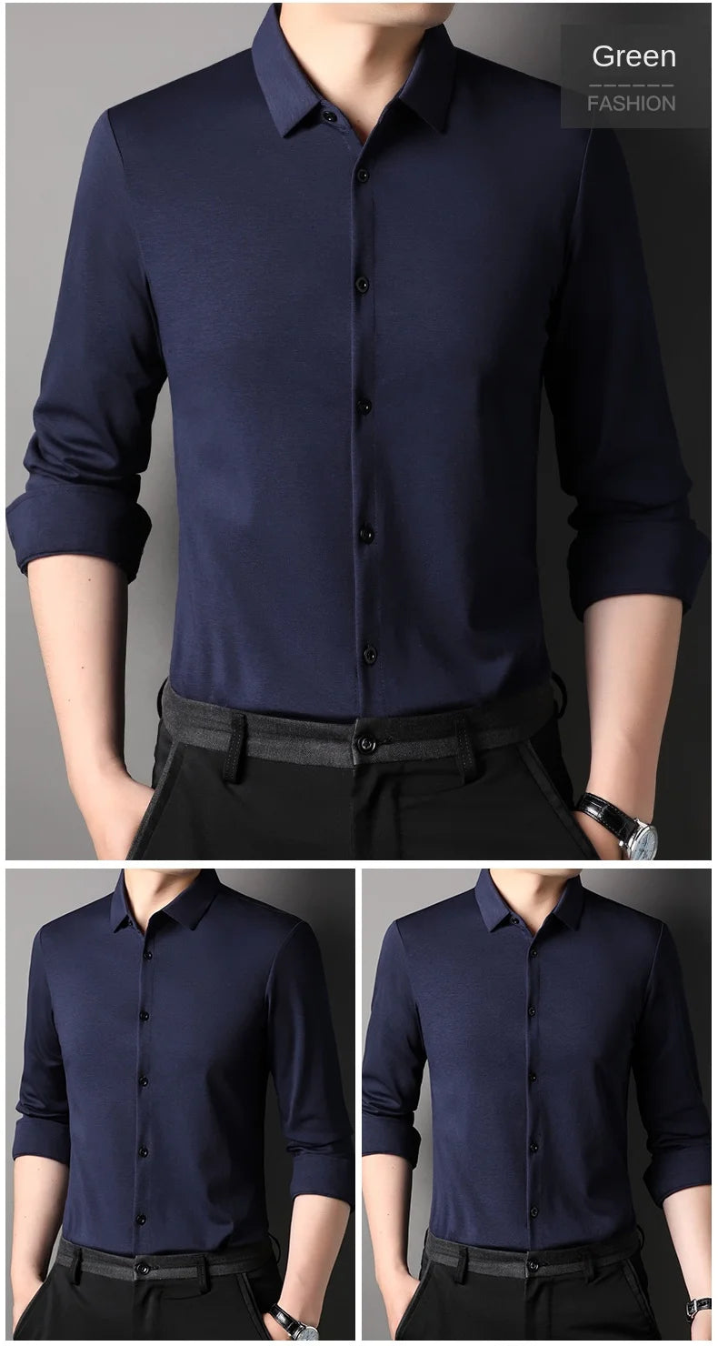 Mulberry Silk Blend Slim Shirt