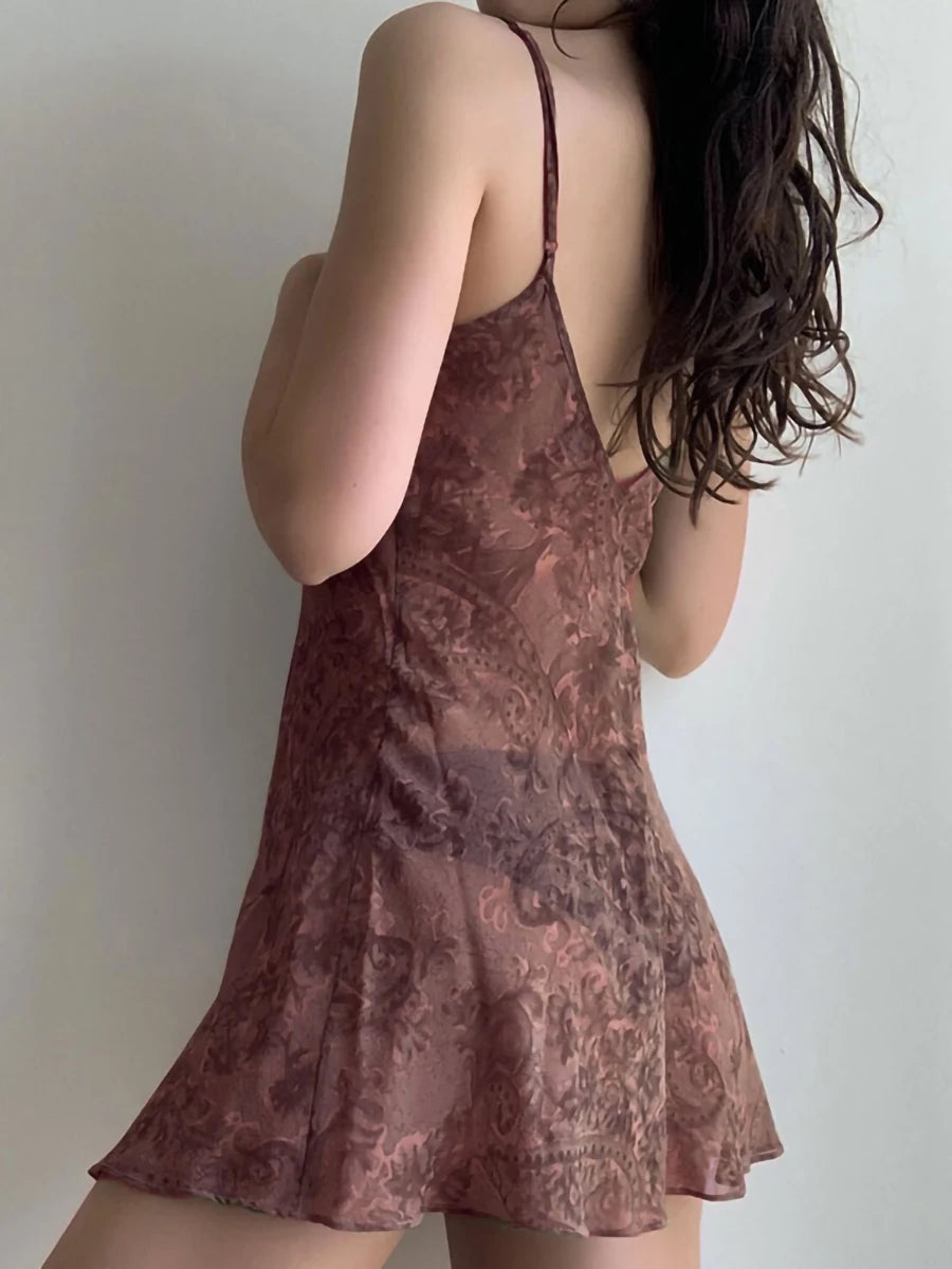 Korean Nightgown Sleepwear Womens Floral Night Dress Summer Bow Sleep Nightwear Ruffles Pajamas Spaghetti Strap Sleepshirts