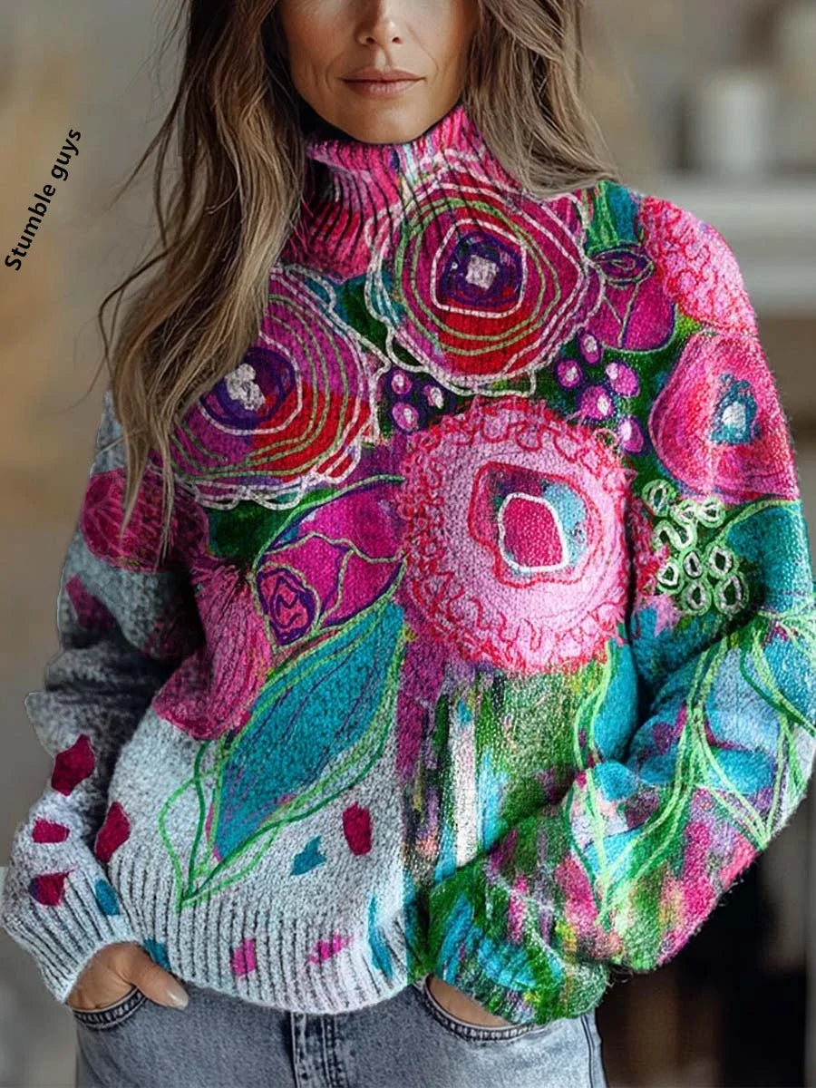Festive Printed Winter Knit Sweater