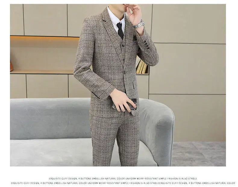 Three Piece Wedding Business Suit