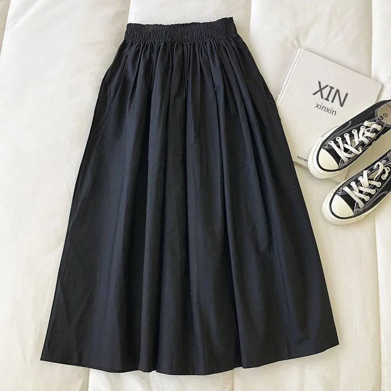 TITLE: Chic High Waist Pleated Skirt