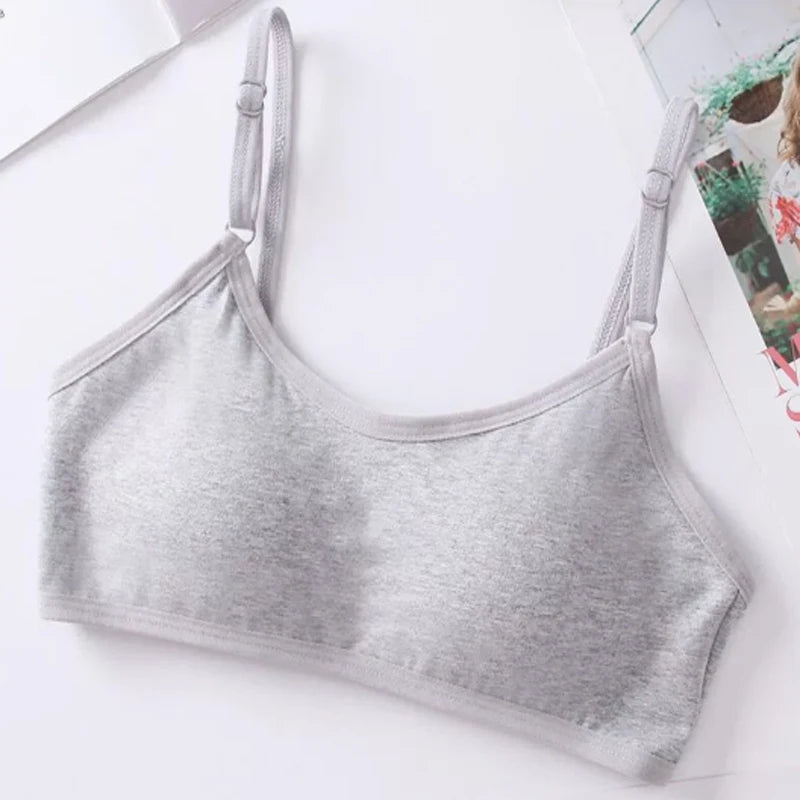 Cotton Sports Training Bras Casual Back Buckle Teenage Lingerie No Steel Rings Sports Bra Elastic Breathable Student Underwear