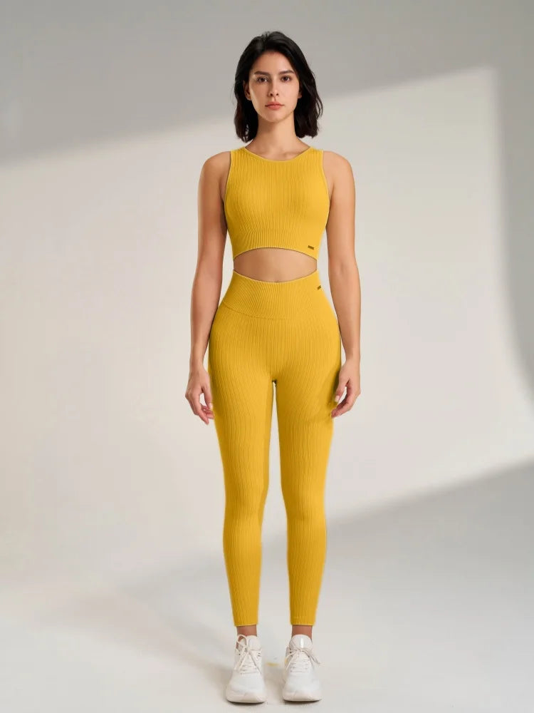 Women Yoga Set Buttery Soft Workout Clothing Gym Wear High Waist Leggings Crop Sports Bra 2 Piece Fitness Sports Suits