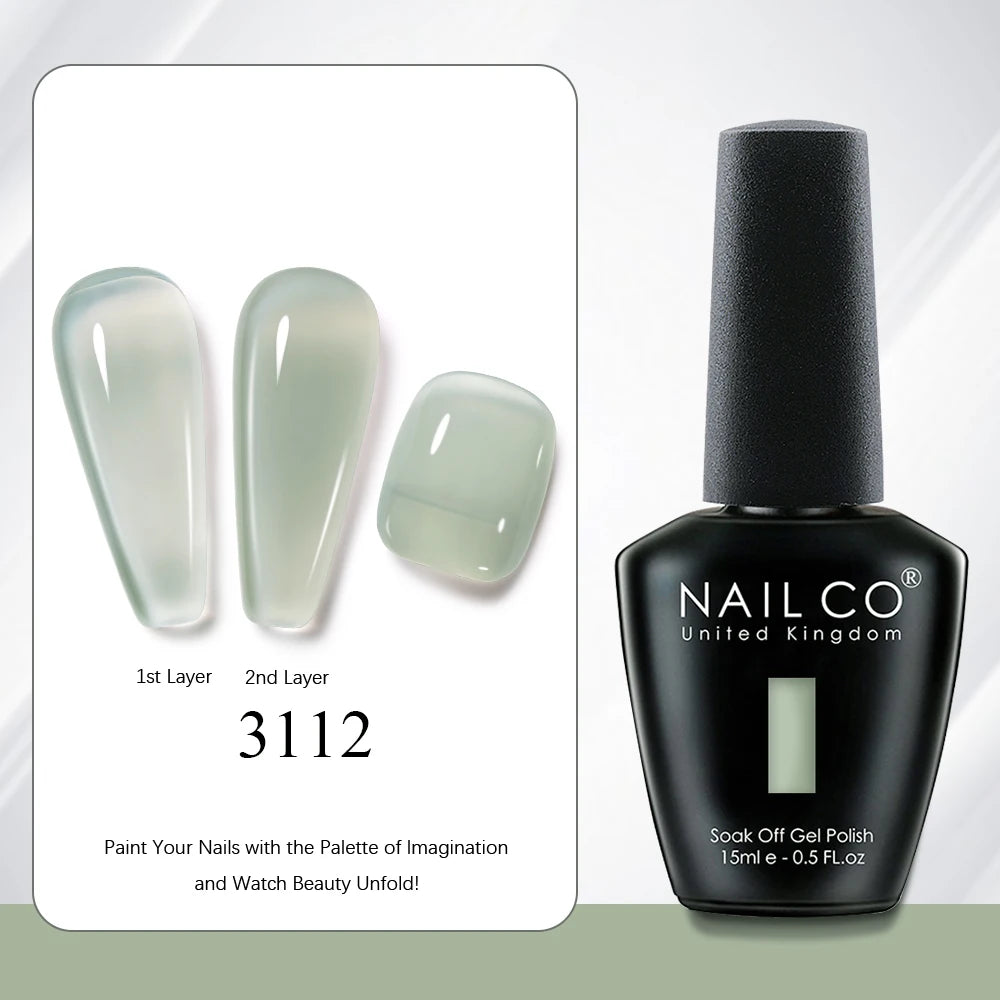 NAILCO 2025 Hot 15ML Gel Nail Polish Nails Semi-permanent UV Varnish High Quality Glass Bottle Nail Art Polish For Manicure