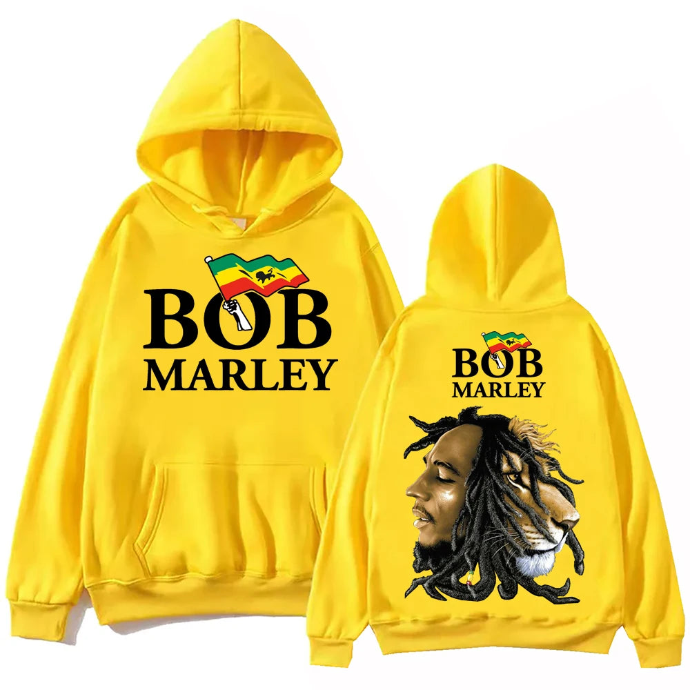 Bob Marley Hoodie Harajuku Hip Hop Pullover Tops Sweatshirt Gift