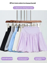 Women‘s Tennis Skirt Summer  High Waist Flared Golf Skirt with Built-in Shorts 2 in 1 Athletic Quick Dry Shorts Skirt Pickleball