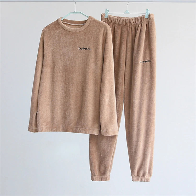 Thick Coral Fleece Pajama Set