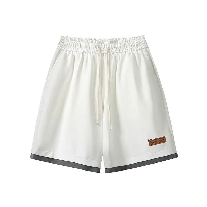 Men's Trendy 2-Piece Streetwear Co-ord Solid Color Short Sleeve T-Shirt And Drawstring Elastic Waist Shorts Set 5XL