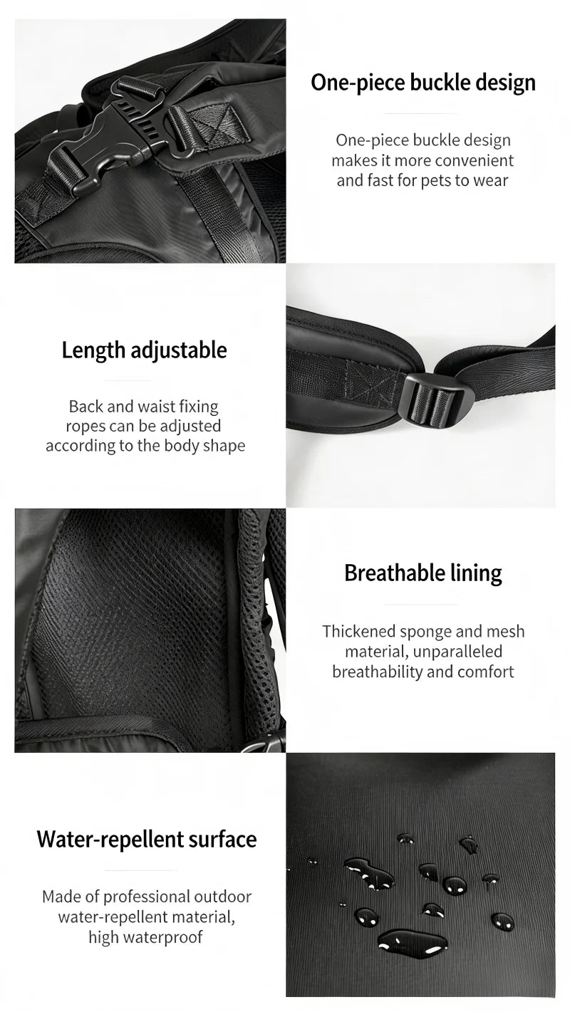 Pet Bag Outdoors Carrying Front-Hugging Large Dog Backpack Convenient Carrying Bag