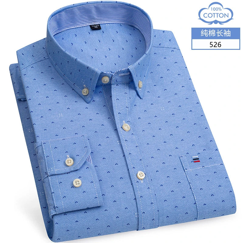 Oxford Striped Cotton Casual Shirt