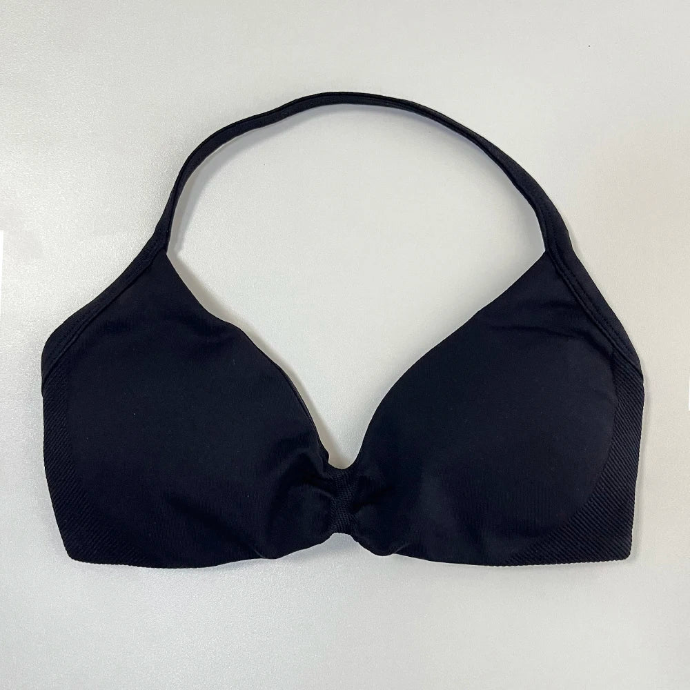 Sports Bra Women Strappy Backless Sports Top With Removable Cups Workout Clothing Gym Crop Top Fitness Seamless Halter Yoga Bra