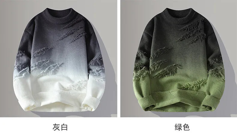 Winter Knit Crew Pullover Sweater