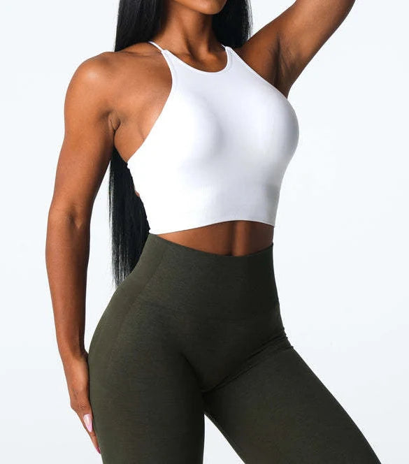 Embrace Seamless Sports Bra Women Backless Gym Bra Tops Padded Yoga Bras Push Up Running Sports Bras Workout Bralette Sportswear