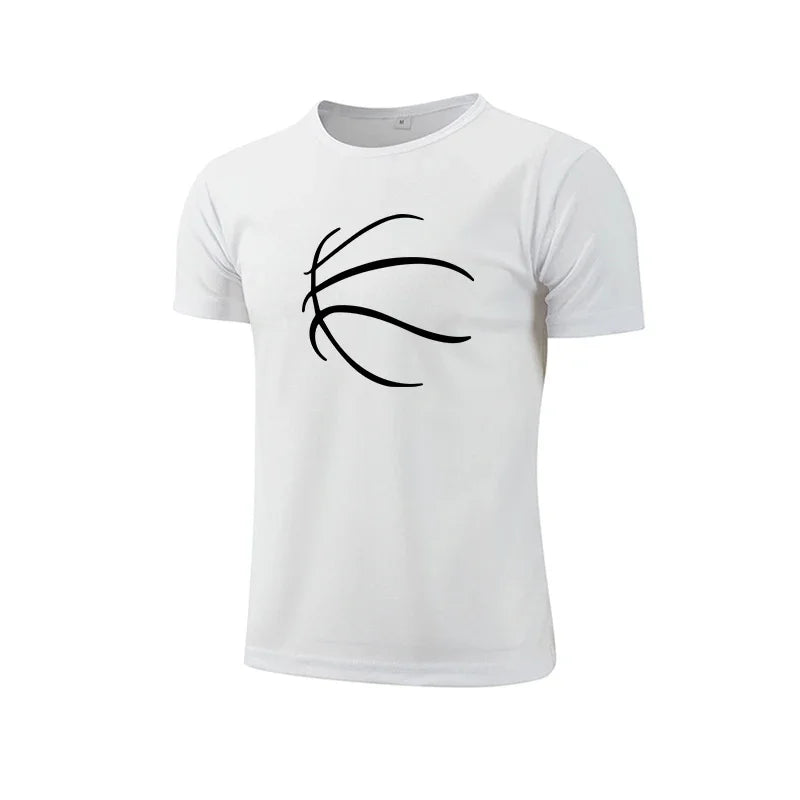 2025 Men's Exercise Training T-shirts Summer Outdoor Casual Sport Running Short Sleeved Top Gym Fitness Tees Basketball Jersey
