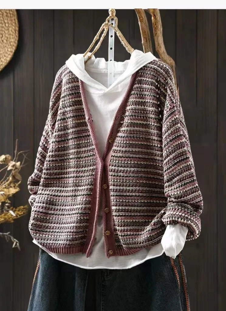 Loose Knit Winter Cardigan Sweater