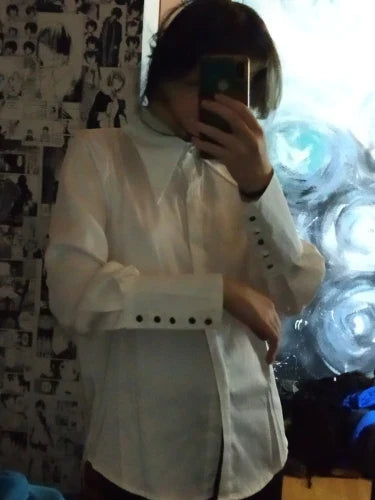 Elegant Satin Office Casual Shirt