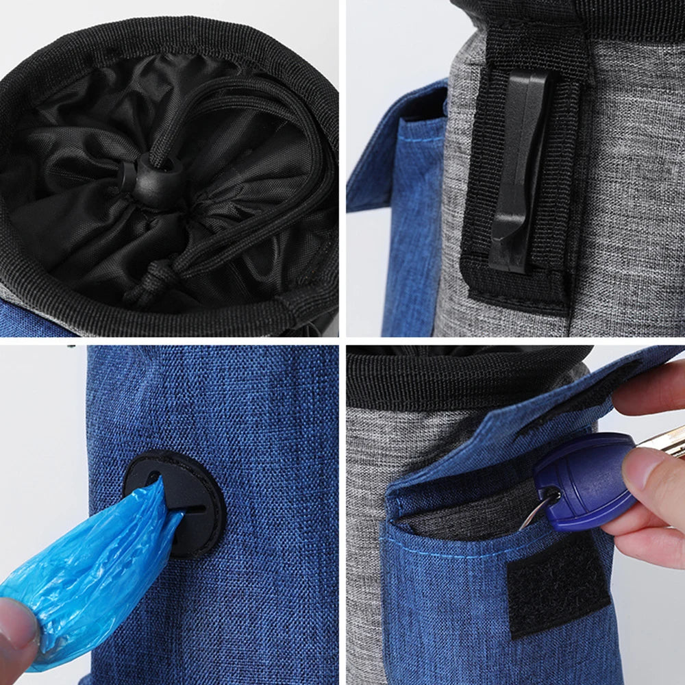 Dog Outdoor Training Bag Dog Fanny Pack Therapy Bag Multi-Functional Pet Bag Pet Treats Bag Train Snack Reward Waist Bag Pet Bag