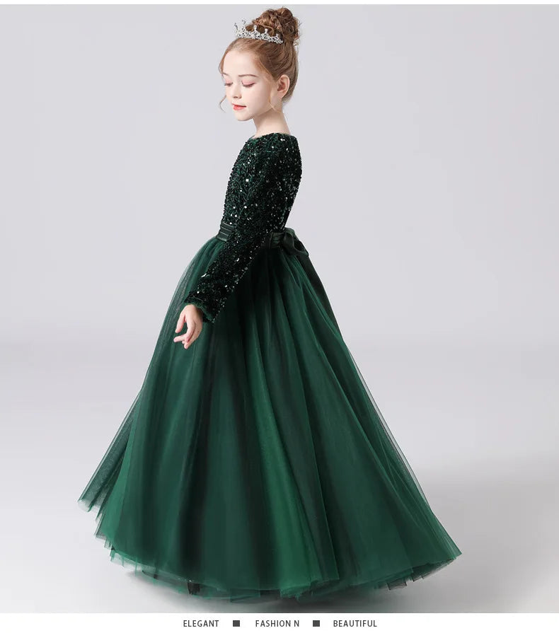 Classic Girls Chiffon Ball Gown
